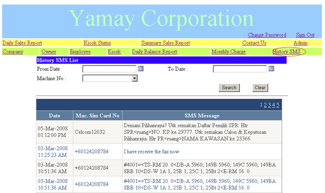 Web-Based Sales Report